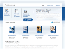 Tablet Screenshot of postadressen.org